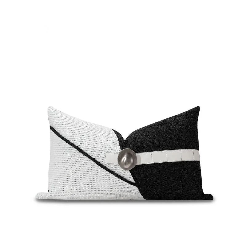 Nordic Cushion Cover Home Decorative Waist Pillowcase White Black Patchwork Throw Pillow Cover Sofa Seat Cushions 30x50cm 
Nordic Cushion Cover Home Decorative Waist Pillowcase White Black Patchwork Throw Pillow Cover Sofa Seat Cushions 30x50cm