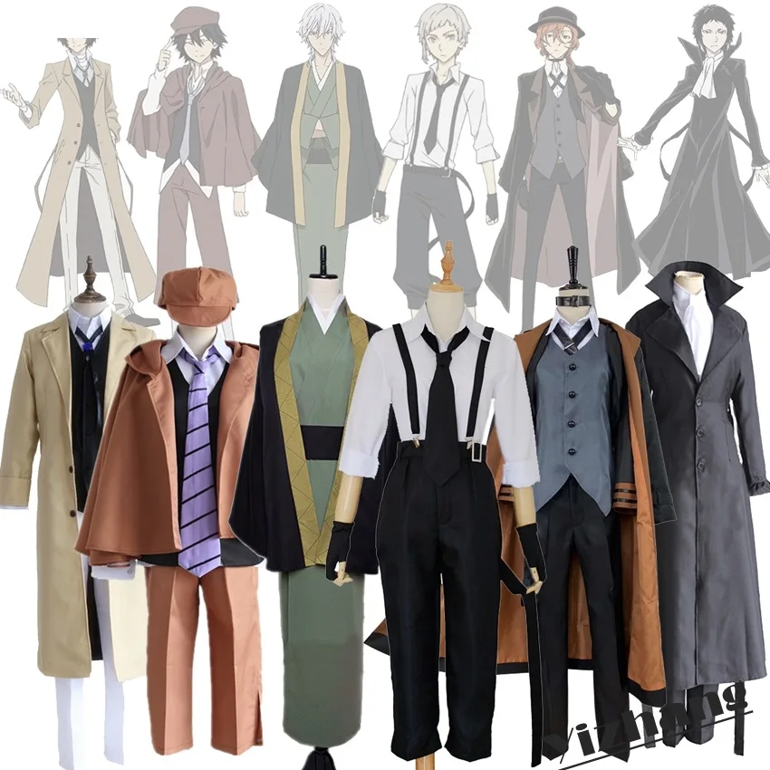 Anime Bungo Stray Dogs Nakajima Atsushi Dazai Osamu Fukuzawa Yukichi Nakahara Chuya Cosplay Costume Uniform Set Clothes
Anime Bungo Stray Dogs Nakajima Atsushi Dazai Osamu Fukuzawa Yukichi Nakahara Chuya Cosplay Costume Uniform Set Clothes