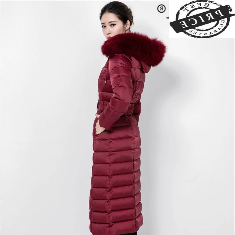 Winter Thick Warm Jacket Women X-Long 20% Duck Down Coat Large Fox Fur Hooded Clothes 2021 Ladies Down Parka Hiver La060
Winter Thick Warm Jacket Women X-Long 20% Duck Down Coat Large Fox Fur Hooded Clothes 2021 Ladies Down Parka Hiver La060