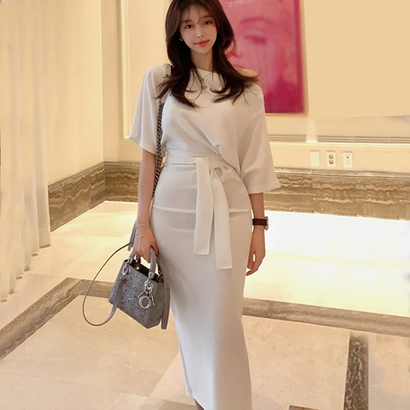Summer Women Lace Up Dress Female Office Lady White Elegant Vestidos New Fashion Knee-Length Dress
Summer Women Lace Up Dress Female Office Lady White Elegant Vestidos New Fashion Knee-Length Dress