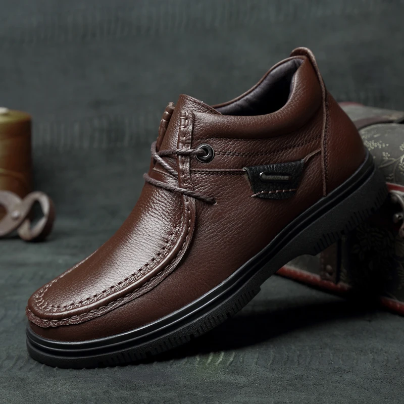 Genuine Leather Men's Martin Boots Winter Plus Velvet High-Top Shoes Quality Fashion Snow Boots Outdoor Non-Slip Chelsea Shoes
Genuine Leather Men's Martin Boots Winter Plus Velvet High-Top Shoes Quality Fashion Snow Boots Outdoor Non-Slip Chelsea Shoes