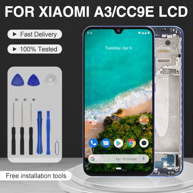 Catteny 6.01 Inch Tested CC9E Display For Xiaomi MI A3 LCD Touch Panel Screen Digitizer Assembly Replacements With Frame
Catteny 6.01 Inch Tested CC9E Display For Xiaomi MI A3 LCD Touch Panel Screen Digitizer Assembly Replacements With Frame
