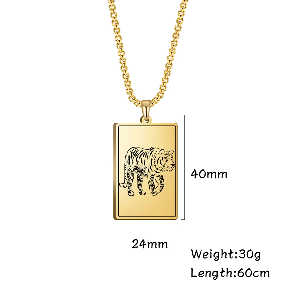My Shape Cartoon Tiger Pendant Necklace for Men Women Black Color Stainless Steel Punk Animal Necklace Fashion Jewelry Choker
My Shape Cartoon Tiger Pendant Necklace for Men Women Black Color Stainless Steel Punk Animal Necklace Fashion Jewelry Choker