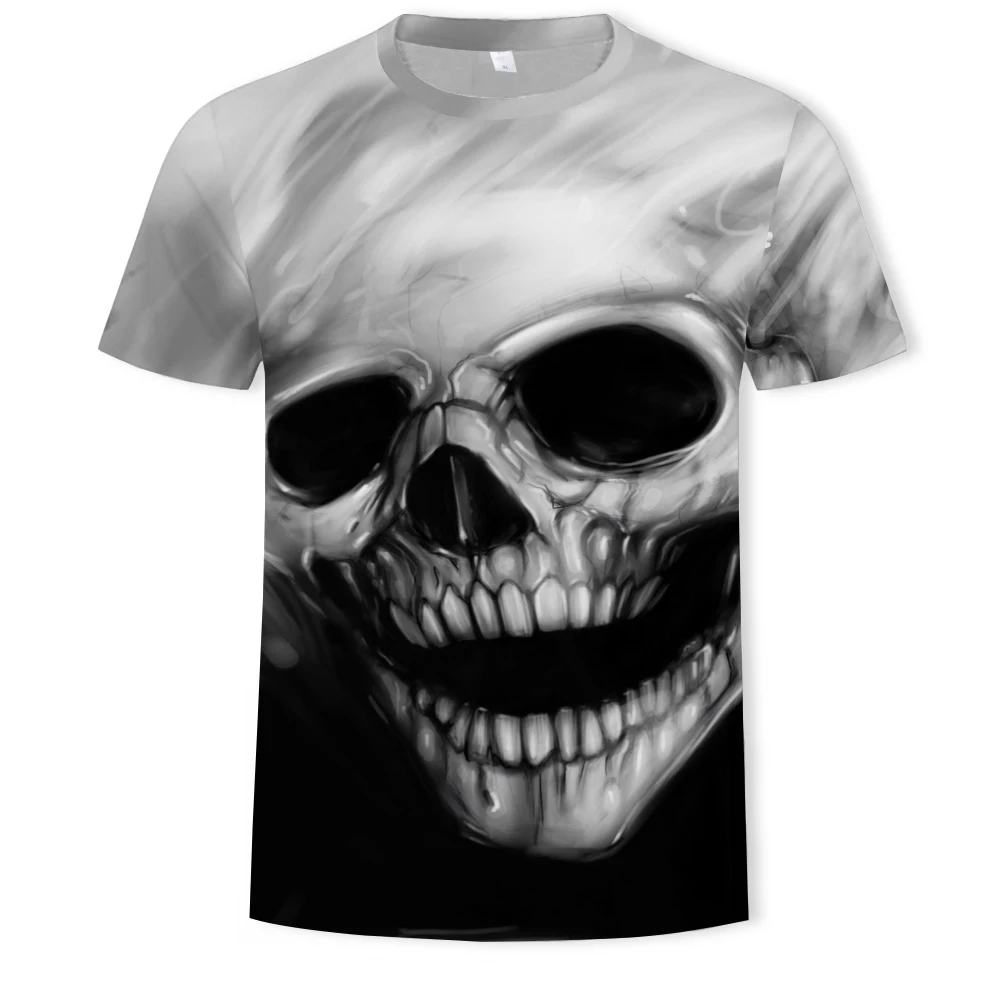 2021 summer new style 3D digital printing T shirt, skull pattern, cool street fashion ○ collar top T-shirt
2021 summer new style 3D digital printing T shirt, skull pattern, cool street fashion ○ collar top T-shirt