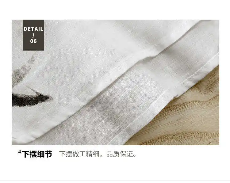 Men's print short sleeve shirt white Chinese ink painting summer linen cotton casual shirts men stand collar shirt for men
Men's print short sleeve shirt white Chinese ink painting summer linen cotton casual shirts men stand collar shirt for men