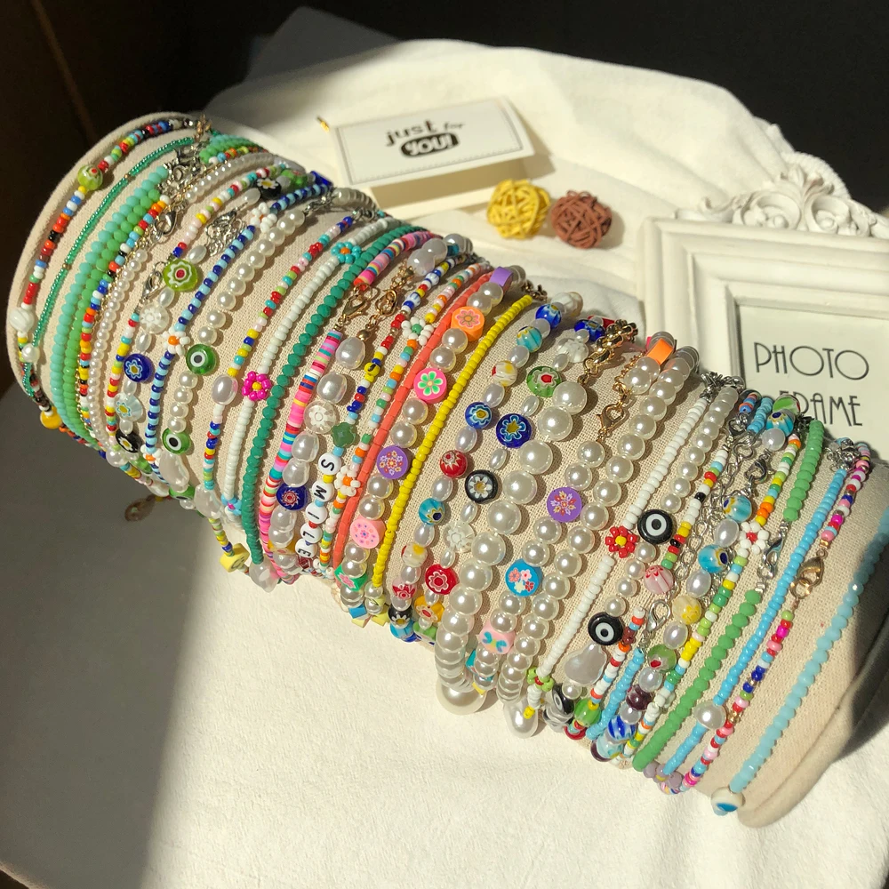 New Bohemian Necklace Handmade Seed Beaded Crystal Flowers Pendant Clavicle Choker Soft Pottery Pearl Jewelry Women Gifts
New Bohemian Necklace Handmade Seed Beaded Crystal Flowers Pendant Clavicle Choker Soft Pottery Pearl Jewelry Women Gifts