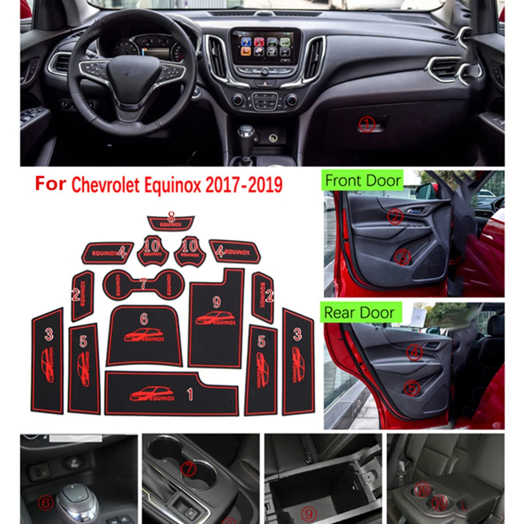 15pcs/set Interior Door Gate Slots Pad Cup Holder Non-slip Groove Mats Replacement For Chevrolet Equinox 2017-2019
15pcs/set Interior Door Gate Slots Pad Cup Holder Non-slip Groove Mats Replacement For Chevrolet Equinox 2017-2019