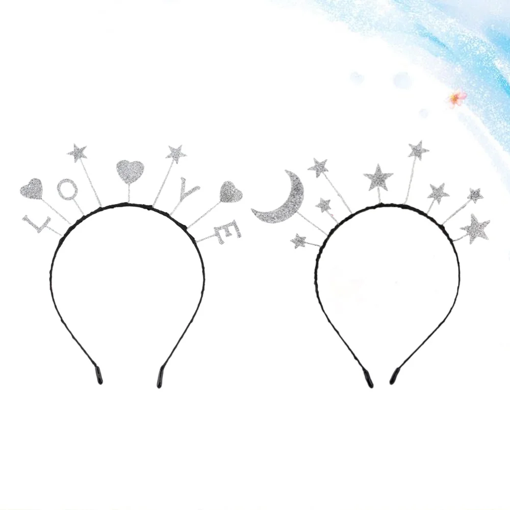 2pcs Birthday Party Stars Moon Headband Glitter Fashion Hair Hoop Cosplay Costume Accessory Party Supplies for Girls (Stars Moon
2pcs Birthday Party Stars Moon Headband Glitter Fashion Hair Hoop Cosplay Costume Accessory Party Supplies for Girls (Stars Moon