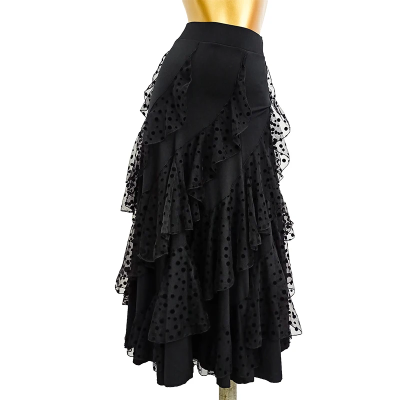 New Ballroom Dance Skirts For Women Dot Mesh Waltz Skirt Flamenco Spanish Bullfighting Clothing Modern Performance Wear DN5706
New Ballroom Dance Skirts For Women Dot Mesh Waltz Skirt Flamenco Spanish Bullfighting Clothing Modern Performance Wear DN5706