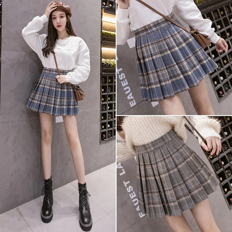 Plaid woolen pleated skirt women's autumn and winter 2020 autumn and spring new retro plaid woolen skirt high waist a-line skirt
Plaid woolen pleated skirt women's autumn and winter 2020 autumn and spring new retro plaid woolen skirt high waist a-line skirt