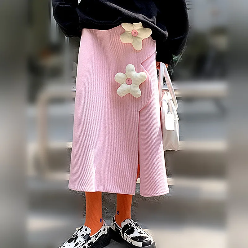 Korea Fashion Chic Floral Bows Appliques Cut Skirts Women Spring Autumn Long Harajuku Kawaii Women Cute Skirts Clothing SY325
Korea Fashion Chic Floral Bows Appliques Cut Skirts Women Spring Autumn Long Harajuku Kawaii Women Cute Skirts Clothing SY325