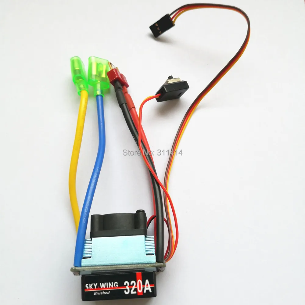 Водонепроницаемый матовый ESC 160A 320A 480A 2S 3S с вентилятором 5V 1A 3A BEC T-Plug для 1/10 RC Car Boat |
