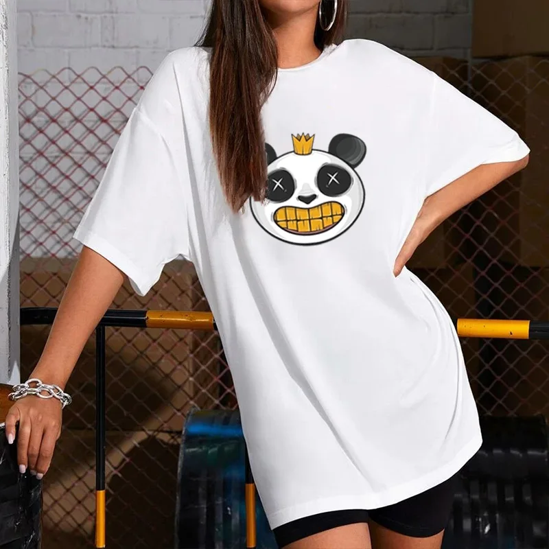 Plus Size Mini Dress Loose Ladies Summer T-Shirt Dresses Panda Print Korean Short Sleeve Casual Streetwear Pullover Dress 2021
Plus Size Mini Dress Loose Ladies Summer T-Shirt Dresses Panda Print Korean Short Sleeve Casual Streetwear Pullover Dress 2021