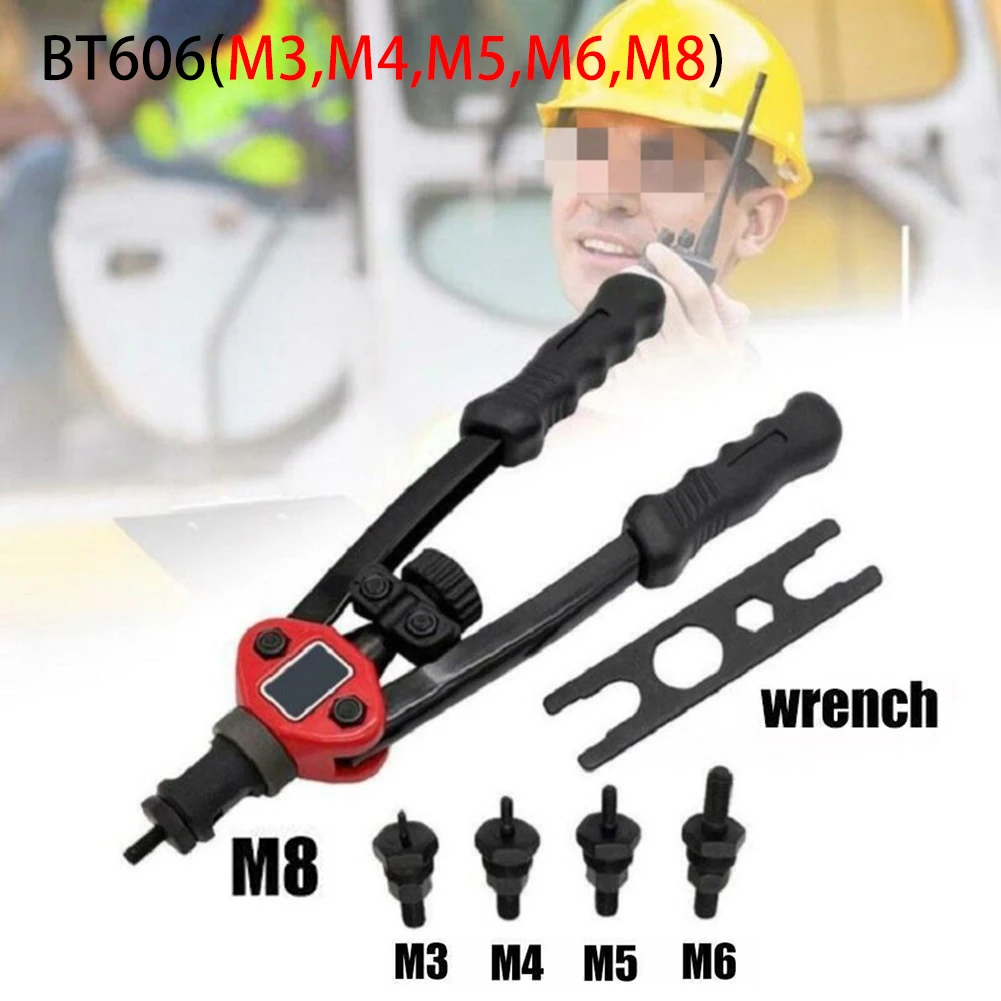 BT-606 Riveter Guns Riveting Tool Nut / Riveter Blind Hand Heavy M3 M4 M5 M6 M8 M10 M12 For Elevators Instruments Furniture
BT-606 Riveter Guns Riveting Tool Nut / Riveter Blind Hand Heavy M3 M4 M5 M6 M8 M10 M12 For Elevators Instruments Furniture
