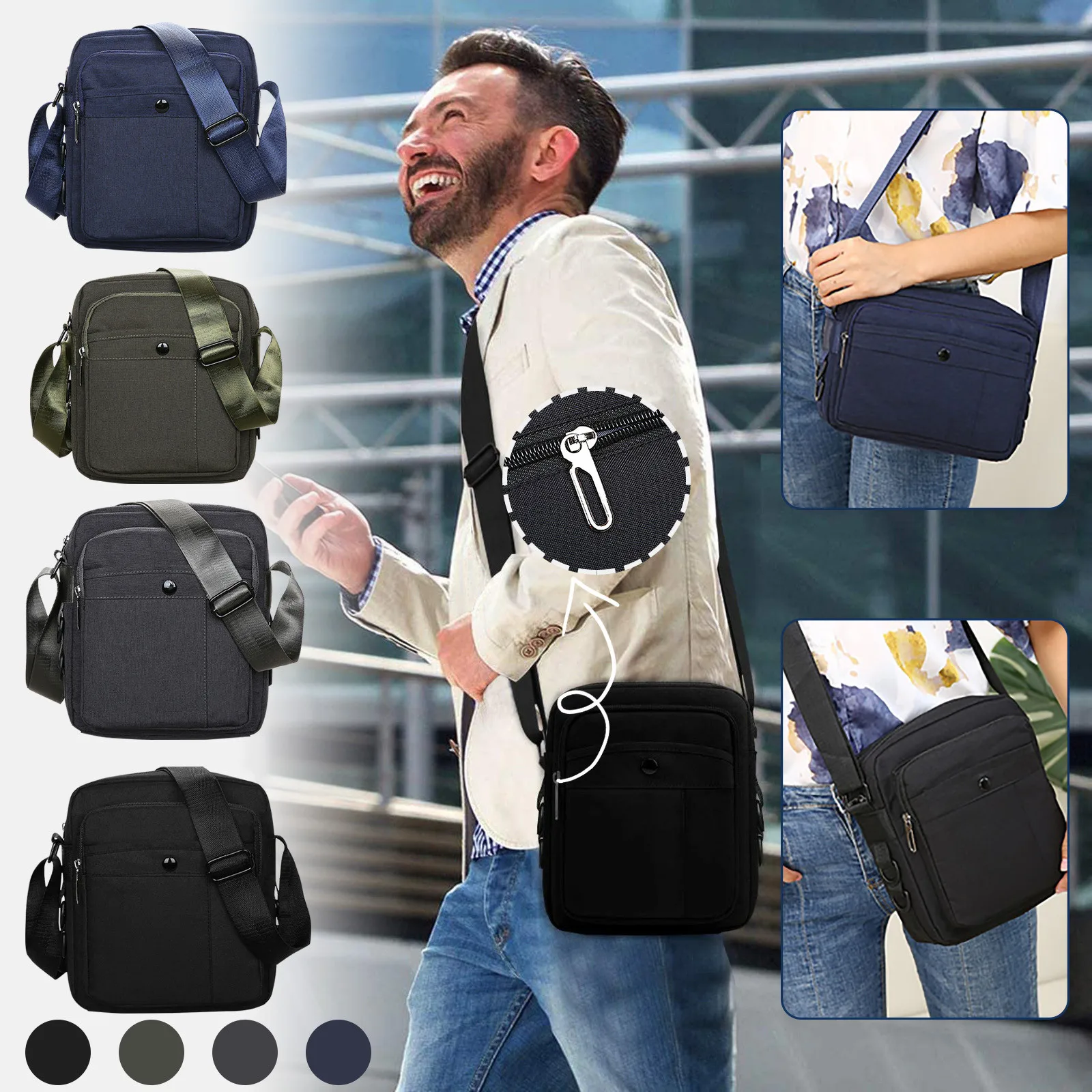 Messenger Bag Unisex Oxford Cloth Travel Handbag Casual Office Daily Shoulder Bag 2021 New Zipper Messenger Bag
Messenger Bag Unisex Oxford Cloth Travel Handbag Casual Office Daily Shoulder Bag 2021 New Zipper Messenger Bag