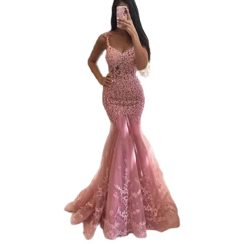 Pink Mermaid Formal Evening Dress Sleeveless Sexy V Neck Long Prom Party Gowns Custom Made Evening Party Gowns
Pink Mermaid Formal Evening Dress Sleeveless Sexy V Neck Long Prom Party Gowns Custom Made Evening Party Gowns