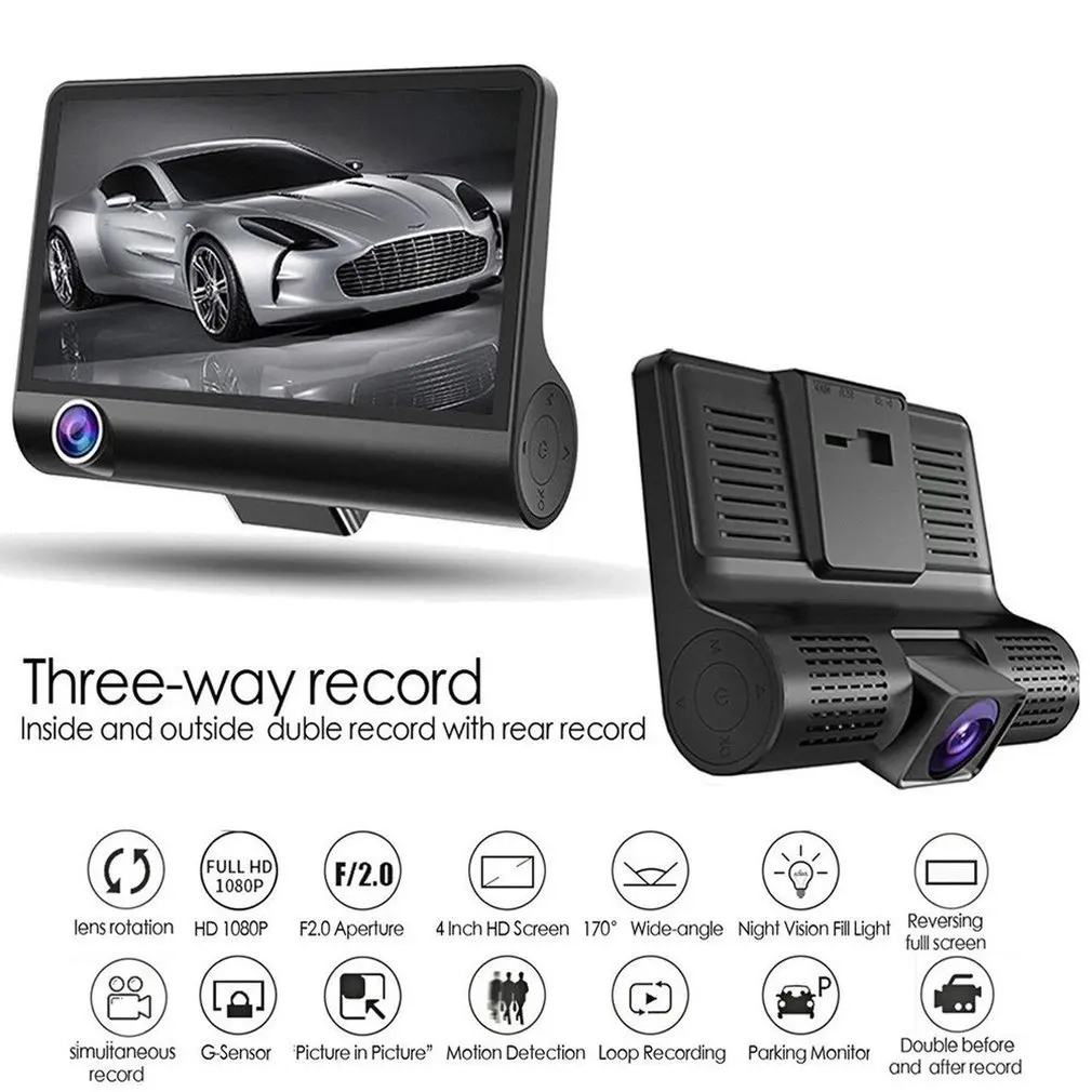 Car DVR 3/2 Cameras Lens 4.0 Inch Dash Camera Dual Lens with Rearview Camera Video Recorder Auto Recorder DVRS Dash Cam
Car DVR 3/2 Cameras Lens 4.0 Inch Dash Camera Dual Lens with Rearview Camera Video Recorder Auto Recorder DVRS Dash Cam