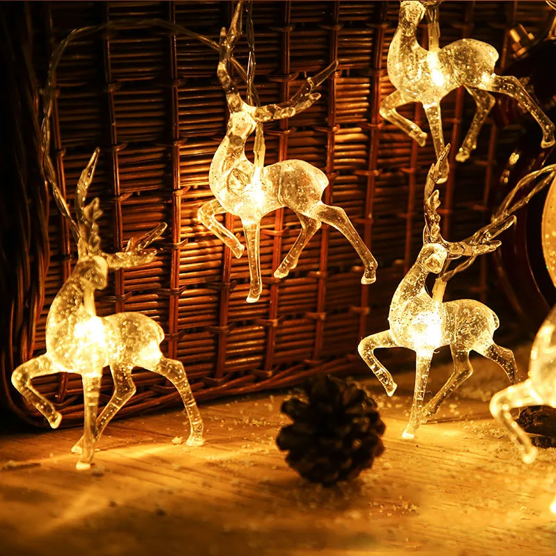 

СВЕТОДИОДНАЯ Гирлянда в виде оленя Sika, праздничные украшения в форме рождественской елки с оленем, рождественские украшения для дома, новый год 2021