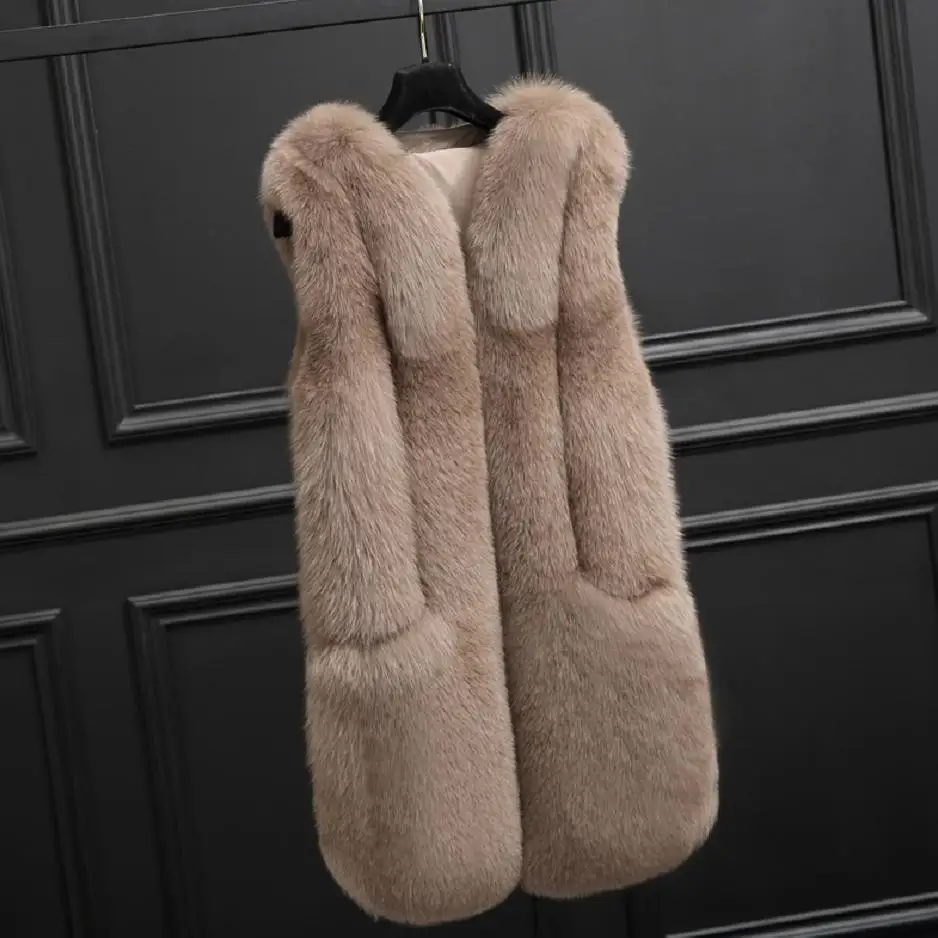 S-2XL Winter Fashion Women's Faux Fur Vest Fake Fur Coat Thicker warm Fox Fur Waistcoat Fur Stitching Plus Size Outerwear L1730
S-2XL Winter Fashion Women's Faux Fur Vest Fake Fur Coat Thicker warm Fox Fur Waistcoat Fur Stitching Plus Size Outerwear L1730
