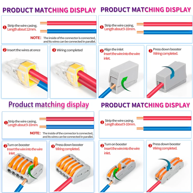 47PCS Hybrid Boxed Quick Wire Connector PCT-212/213/215/111/101/201/102 Universal compact in-line wire connector terminal block
47PCS Hybrid Boxed Quick Wire Connector PCT-212/213/215/111/101/201/102 Universal compact in-line wire connector terminal block