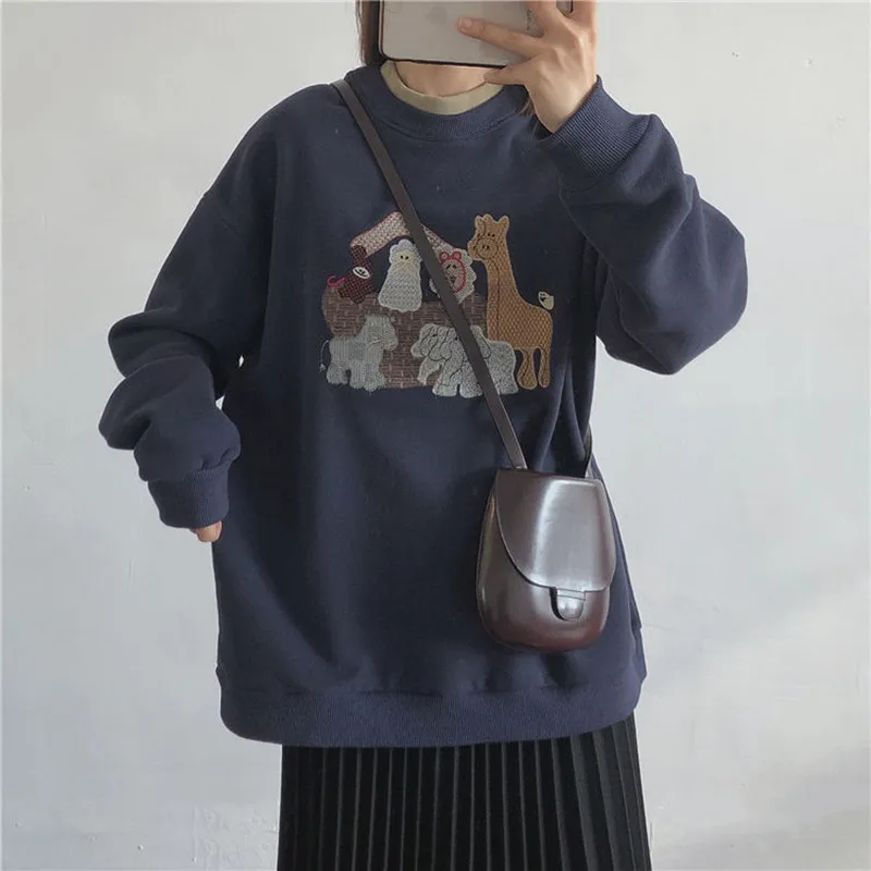 New Letter Cartoon Embroidered Kawaii Hoodies for Teens Girls Sweatshirt Women Harajuku Spring Winter Tops Casual Streetwear
New Letter Cartoon Embroidered Kawaii Hoodies for Teens Girls Sweatshirt Women Harajuku Spring Winter Tops Casual Streetwear