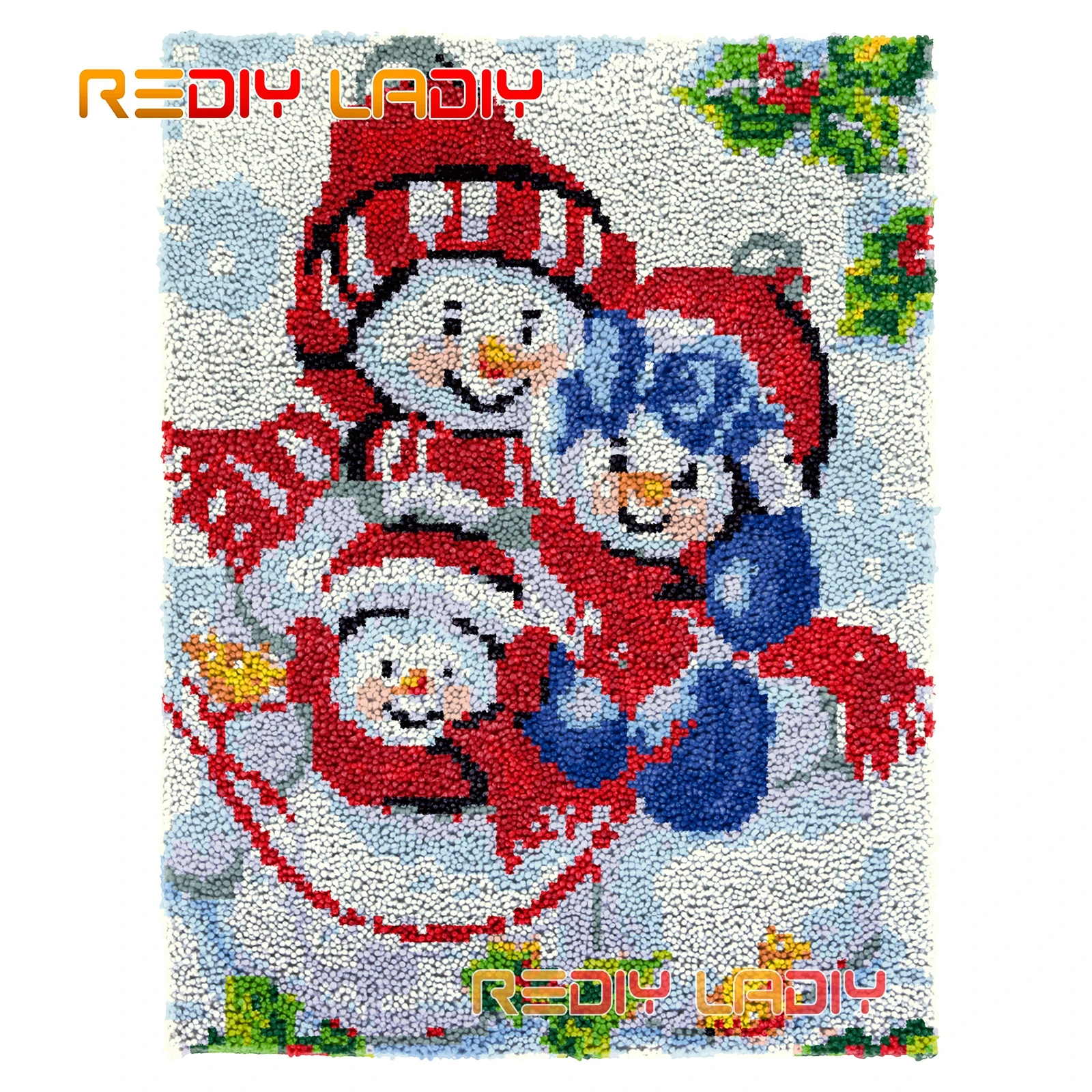 DIY Carpet Rug Kits Three Snowman Seat Cushion Latch Hook Rug Thick Yarn Needlework Crocheting Tapestry Knotted Floor Mat Crafts
DIY Carpet Rug Kits Three Snowman Seat Cushion Latch Hook Rug Thick Yarn Needlework Crocheting Tapestry Knotted Floor Mat Crafts