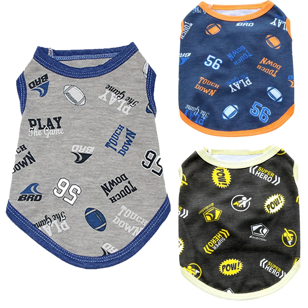 Puppy Clothes New Fashion Handsome Printing Alphanumeric Cute Pattern T-shirt Soft and Comfortable Vest Short Sleeves
Puppy Clothes New Fashion Handsome Printing Alphanumeric Cute Pattern T-shirt Soft and Comfortable Vest Short Sleeves