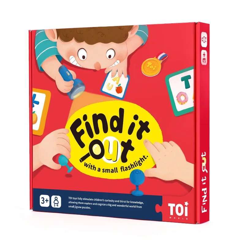 Toi small flashlight treasure table game children look and see, focus on observation training, early education, educational,n
Toi small flashlight treasure table game children look and see, focus on observation training, early education, educational,n