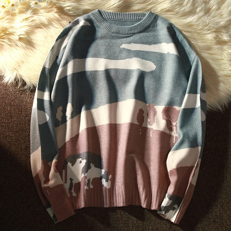 Cow Sweater Autumn Winter Vintage Cartoon Cloud Tree Cows Pollover O-Neck Knitted Streetwear Korean Fashions Harajuku Clothes
Cow Sweater Autumn Winter Vintage Cartoon Cloud Tree Cows Pollover O-Neck Knitted Streetwear Korean Fashions Harajuku Clothes