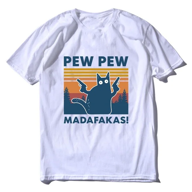 2020 модная летняя футболка Pew Madafakas, новинка, забавная винтажная Мужская хлопковая футболка с круглым вырезом, смешная женская рубашка, юмор
2020 модная летняя футболка Pew Madafakas, новинка, забавная винтажная Мужская хлопковая футболка с круглым вырезом, смешная женская рубашка, юмор