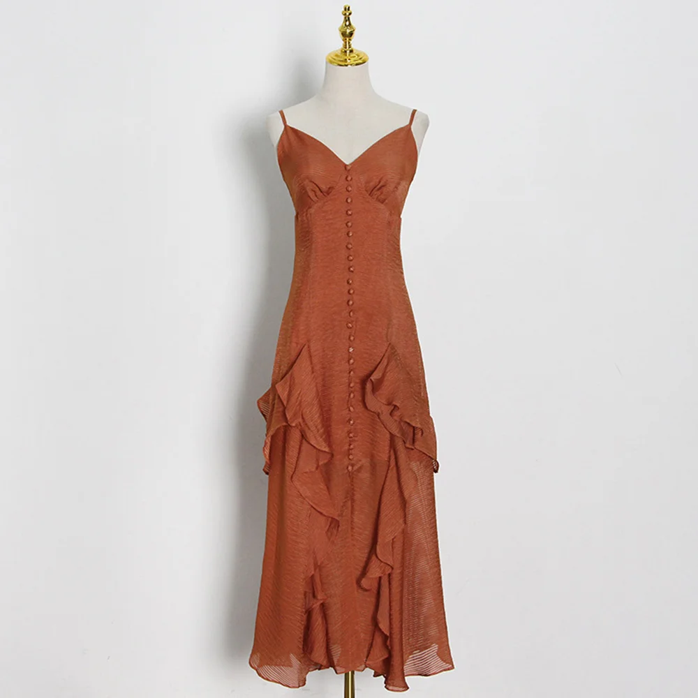 Sospebgy 2021 New Fashion Temperament Celebrity Sexy Sling V-neck Button Backless Slim Ruffled Long Dress
Sospebgy 2021 New Fashion Temperament Celebrity Sexy Sling V-neck Button Backless Slim Ruffled Long Dress
