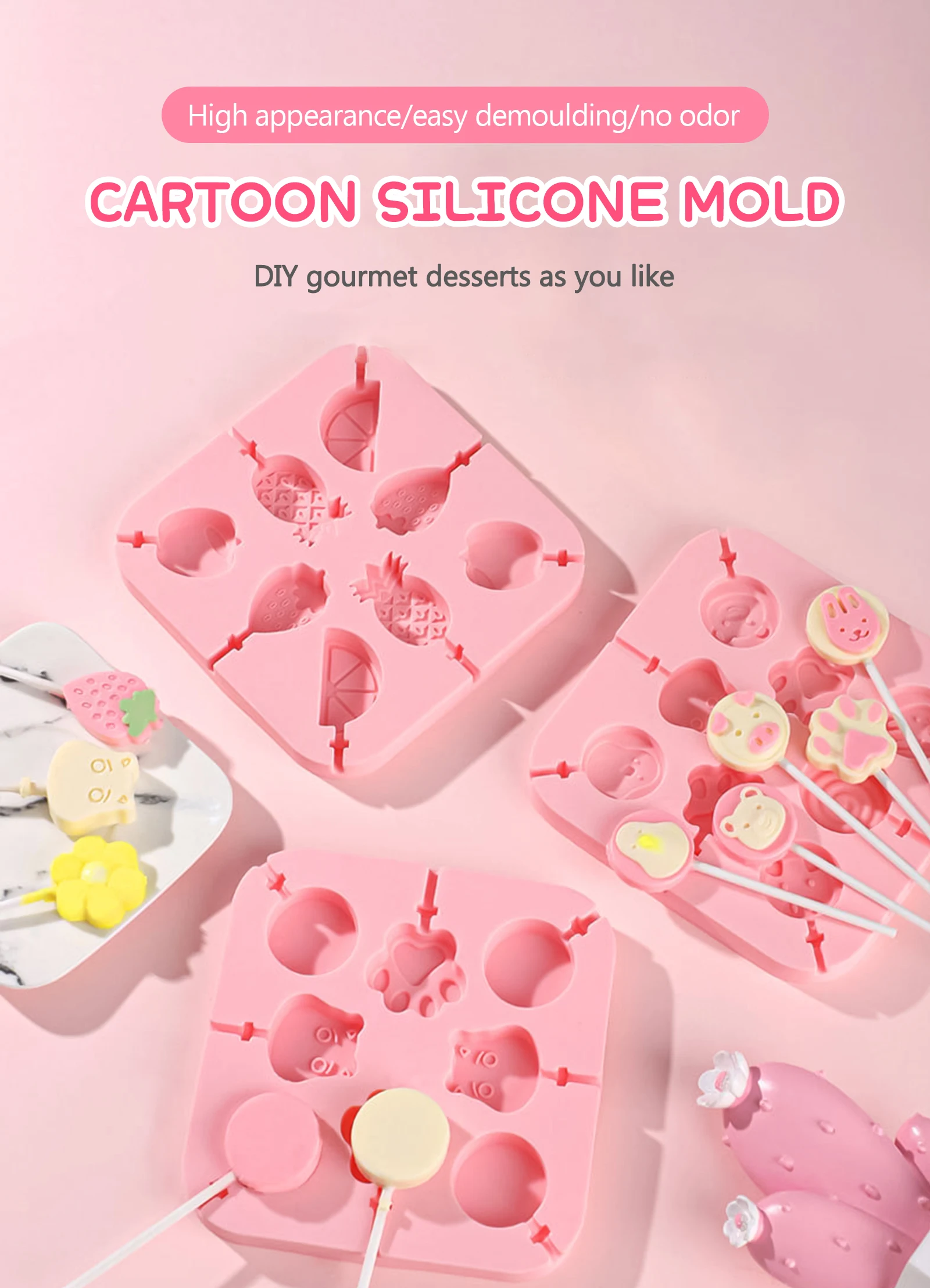 8 Hole 3d Cat's Claw Shaped Silicone Lollipop Mold Diy Chocolate Soap Form Baking Mould Pastry Tray Cake Decoration KitchenTools
8 Hole 3d Cat's Claw Shaped Silicone Lollipop Mold Diy Chocolate Soap Form Baking Mould Pastry Tray Cake Decoration KitchenTools