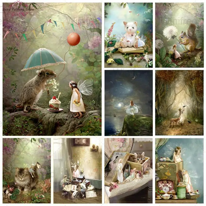 Forest Fairy Tale Diamond Painting Little Elf Girl Cat Squirrel Full Diamond Mosaic Embroidery 5D DIY Cross Stitch Kids Handmade
Forest Fairy Tale Diamond Painting Little Elf Girl Cat Squirrel Full Diamond Mosaic Embroidery 5D DIY Cross Stitch Kids Handmade