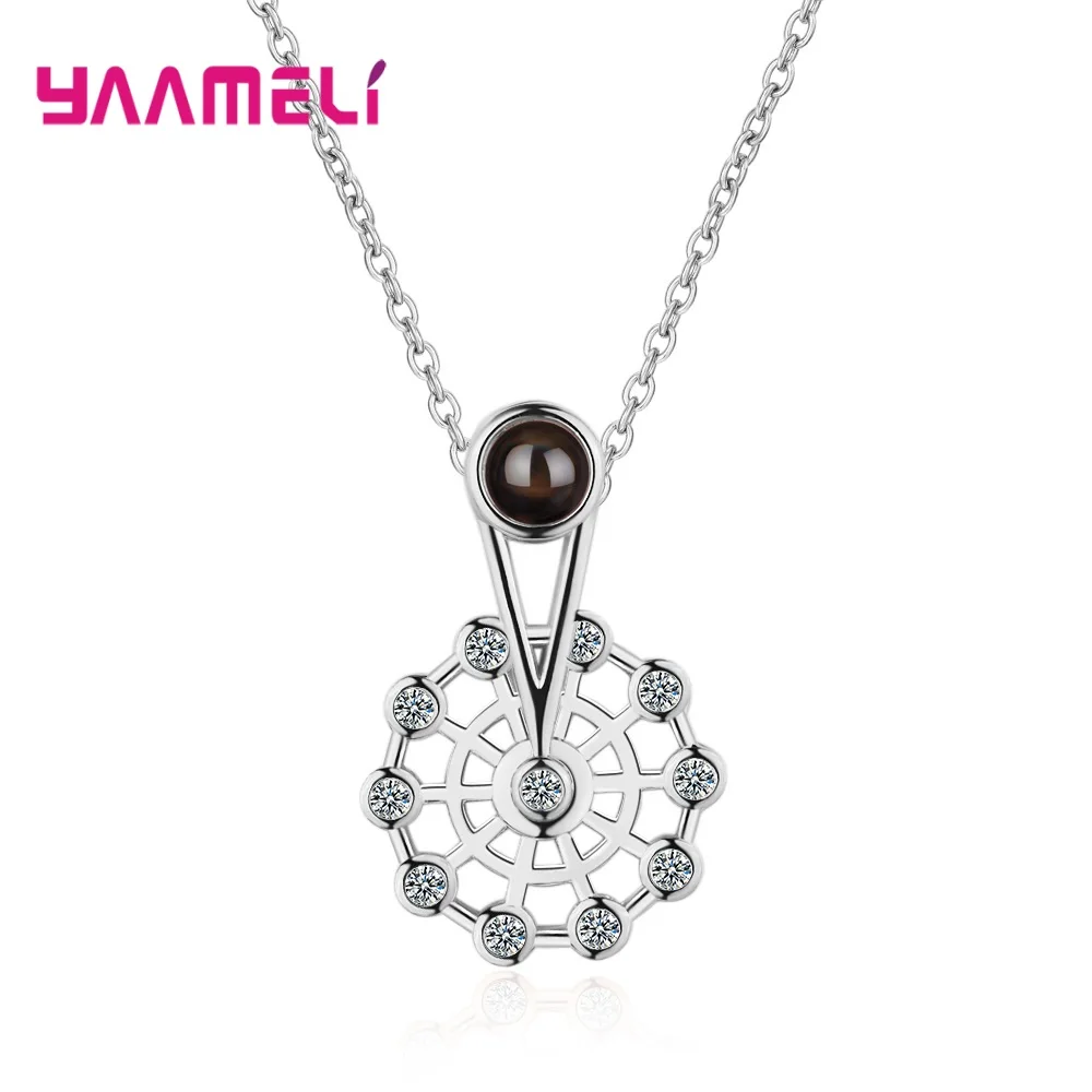 925 Sterling Sivler 100 Languages I Love You Necklace Ferris Wheel Pendant Necklace Women Girl Jewelry Valentine's Day
925 Sterling Sivler 100 Languages I Love You Necklace Ferris Wheel Pendant Necklace Women Girl Jewelry Valentine's Day