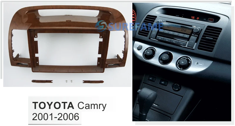 9 дюймовая Автомобильная панель Fascia Для Toyota Camry 2000 2006 комплект Facia Dash Kit