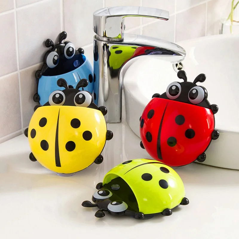 Cute ladybug insect toothbrush holder Cartoon Toiletries Toothpaste Holder Wall Suction Bathroom Sets cup tooth brush containe
Cute ladybug insect toothbrush holder Cartoon Toiletries Toothpaste Holder Wall Suction Bathroom Sets cup tooth brush containe