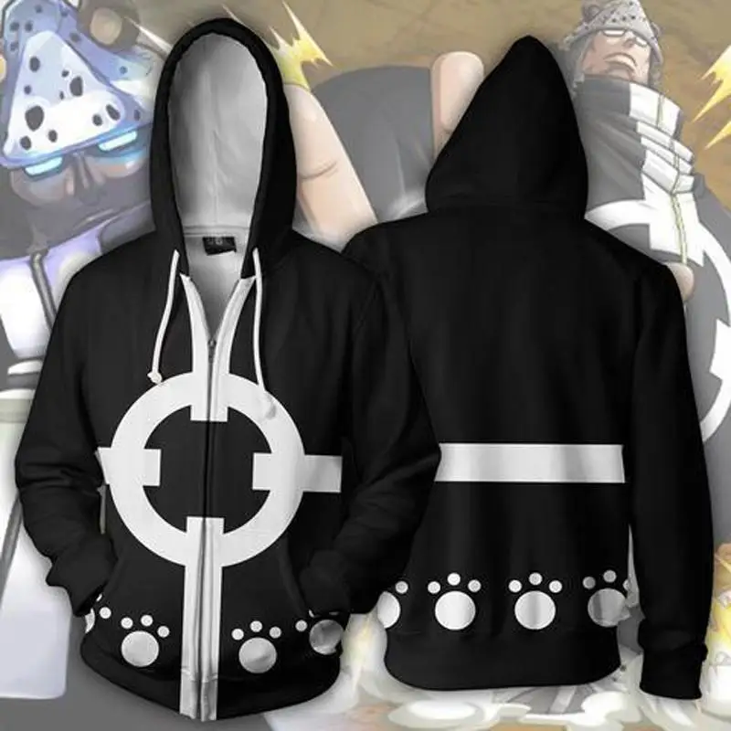 Bartholemew Kuma Sweatshirts Anime One Piece 3D Hoodie Cosplay costume zipper Yellow Thin Pullover Hoodies Tops Outerwear Coat
Bartholemew Kuma Sweatshirts Anime One Piece 3D Hoodie Cosplay costume zipper Yellow Thin Pullover Hoodies Tops Outerwear Coat