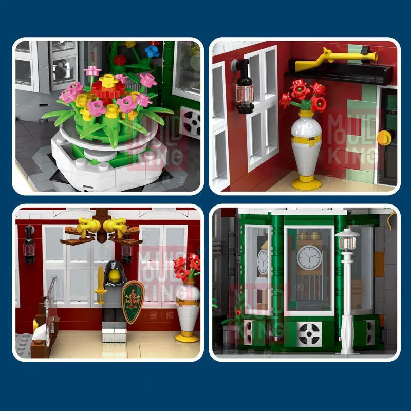 MOULD KING 16005 Creative Street Series Antique Collection Shop Model Building Blocks Moc Bricks Children Toys Chirstmas Gifts
MOULD KING 16005 Creative Street Series Antique Collection Shop Model Building Blocks Moc Bricks Children Toys Chirstmas Gifts