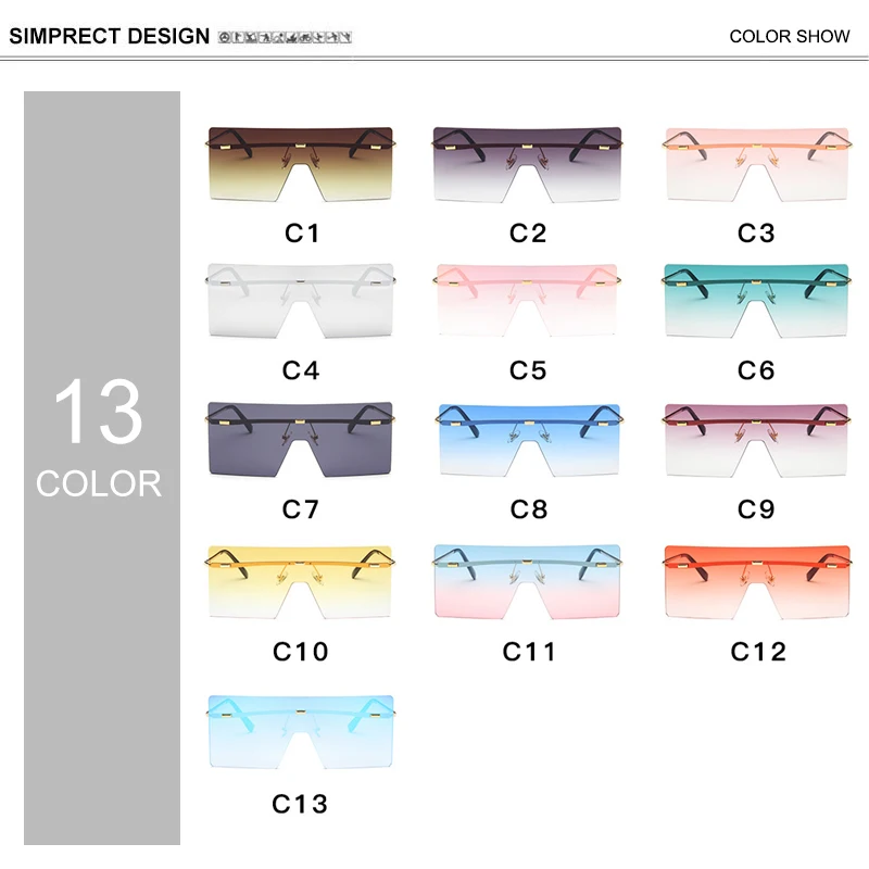 SIMPRECT Rimless Oversized Sunglasses Women 2020 Fashion Square Mirror Sun Glasses Brand Designer Vintage Shades For Women
SIMPRECT Rimless Oversized Sunglasses Women 2020 Fashion Square Mirror Sun Glasses Brand Designer Vintage Shades For Women