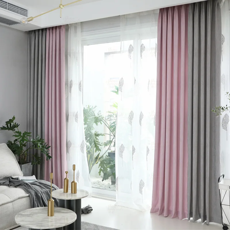 Simple Modern Curtain Pure Color Bamboo Cotton Linen Blackout Curtains for Living Room Bedroom Splicing Curtains Tulle Custom
Simple Modern Curtain Pure Color Bamboo Cotton Linen Blackout Curtains for Living Room Bedroom Splicing Curtains Tulle Custom