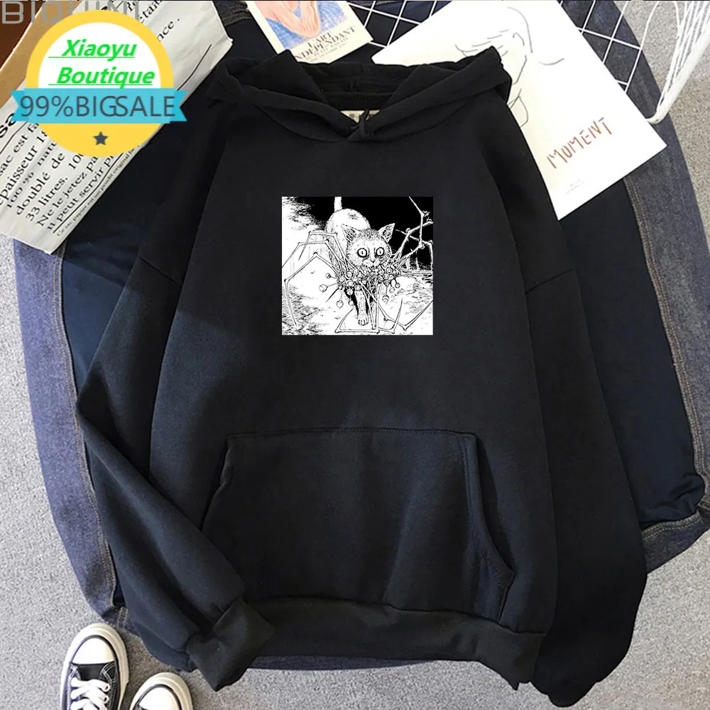 Junji Ito Graphic Hooded Clothes 2021 New Hip Hop Women Hoodies Horror Cat Ulzzang Sweatshirts Hot Anime Cartoon Female Pullover
Junji Ito Graphic Hooded Clothes 2021 New Hip Hop Women Hoodies Horror Cat Ulzzang Sweatshirts Hot Anime Cartoon Female Pullover