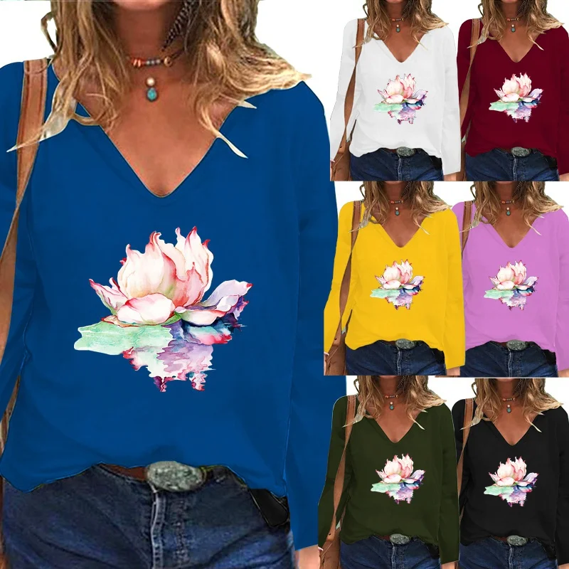 2021 the New Autumn and Winter Women Clothing Fashion Printing Elegent Long Sleeve V-neck Pullover Plus Size Loose Casual Tops
2021 the New Autumn and Winter Women Clothing Fashion Printing Elegent Long Sleeve V-neck Pullover Plus Size Loose Casual Tops