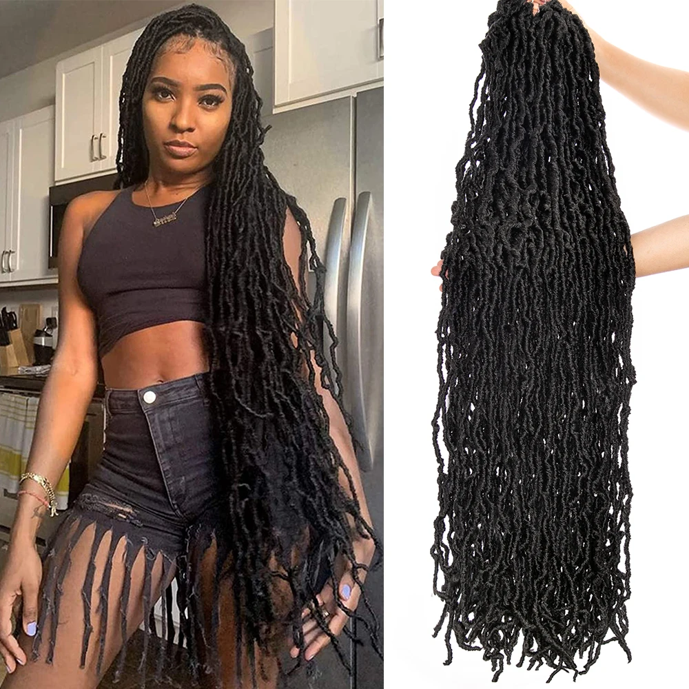 36 Inch Curly Wavy Faux Locs Crochet Hair Super Long Extended Soft Locs Crochet Braids Hair Goddess Locs Hair Extensions
36 Inch Curly Wavy Faux Locs Crochet Hair Super Long Extended Soft Locs Crochet Braids Hair Goddess Locs Hair Extensions