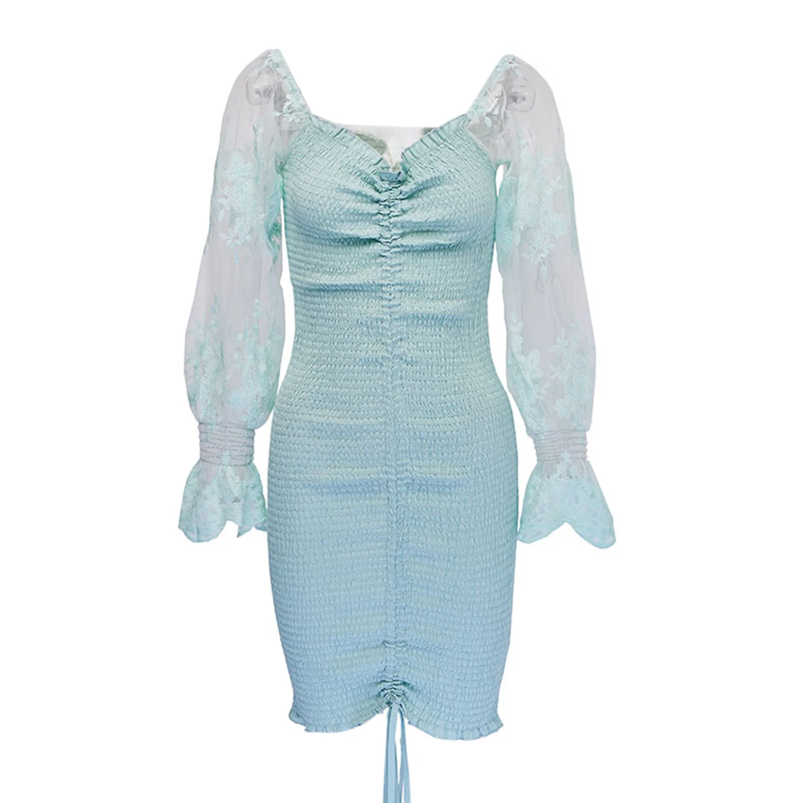 Women Sexy V-neck Dress Embroidery Pattern Long Puff Sleeves with Drawstring Design S/ M/ L
Women Sexy V-neck Dress Embroidery Pattern Long Puff Sleeves with Drawstring Design S/ M/ L