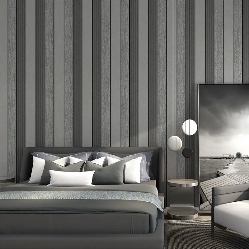 Nordic Ins Grey Beige Black Stripe Wall Paper Non Woven Roll for Living Room for Bedroom Mural papel de parede
Nordic Ins Grey Beige Black Stripe Wall Paper Non Woven Roll for Living Room for Bedroom Mural papel de parede