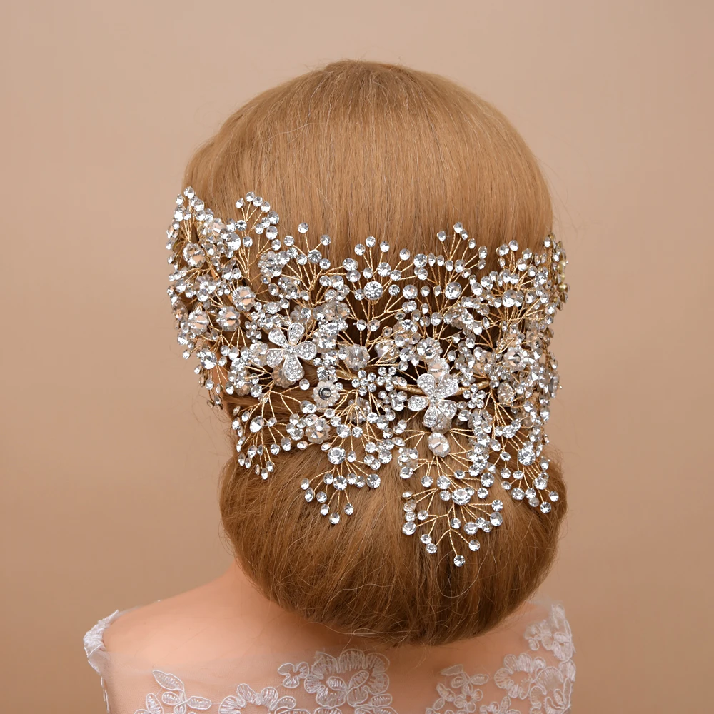 Handmade Silver Golden Wedding Hair Jewelry Bridal Crystal Hair Ornaments Rhinestone Hair Accessory Wedding Crowns And Tiaras
Handmade Silver Golden Wedding Hair Jewelry Bridal Crystal Hair Ornaments Rhinestone Hair Accessory Wedding Crowns And Tiaras