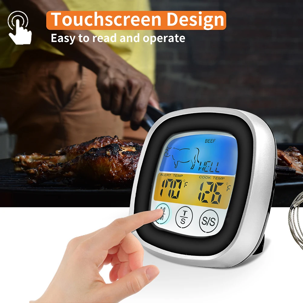 Digital Meat Thermometer for Oven Grill Kitchen Food Smoker Cooking with 1 Probe( Countdown Timer/Thermometer)KitchenAccessories
Digital Meat Thermometer for Oven Grill Kitchen Food Smoker Cooking with 1 Probe( Countdown Timer/Thermometer)KitchenAccessories