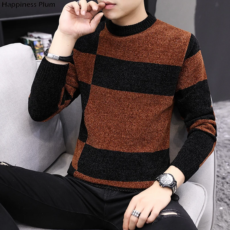 Winter Men's Knitted Sweater Autumn Winter Casual O-Neck Striped Slim Knittwear Mens Sweaters Pullovers Jumper Pull Homme
Winter Men's Knitted Sweater Autumn Winter Casual O-Neck Striped Slim Knittwear Mens Sweaters Pullovers Jumper Pull Homme