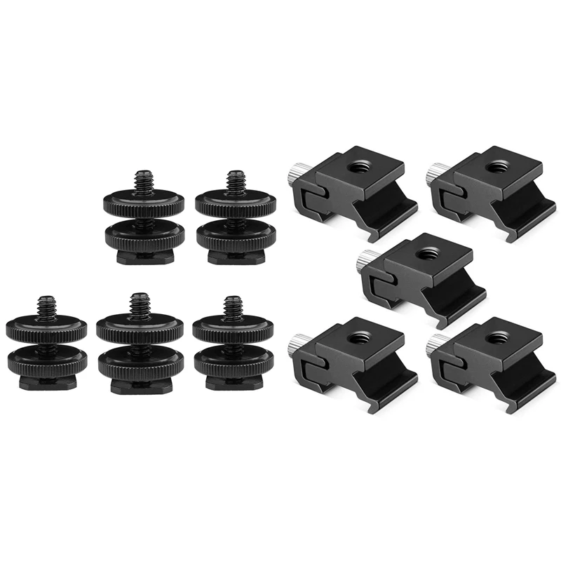 5Pcs Camera Metal Cold Shoe Hot Shoe Flash Bracket Mount Adapter & 5 Pack 1/4 Inch Flash Hot Shoe
5Pcs Camera Metal Cold Shoe Hot Shoe Flash Bracket Mount Adapter & 5 Pack 1/4 Inch Flash Hot Shoe
