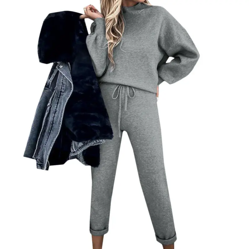Women Tracksuit Set Long Sleeve Sweatshirt Tops Trousers Sport Suit Lounge Wear
Women Tracksuit Set Long Sleeve Sweatshirt Tops Trousers Sport Suit Lounge Wear
